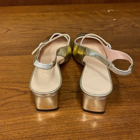 J Crew Layla slingback Mary Jane heels in specchio leather BT903 - Picture 5 of 7
